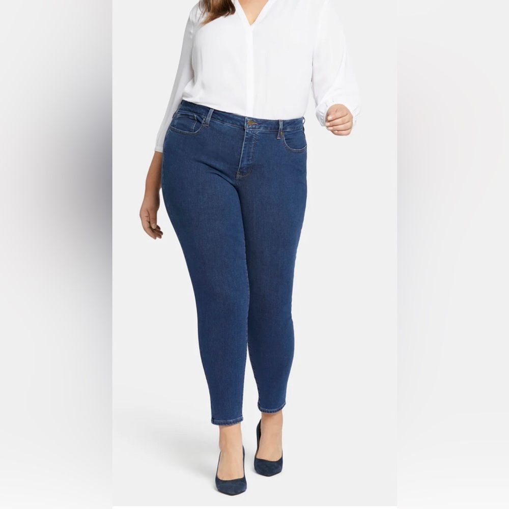 NYDJ Dark Blue Ami Skinny Jeans Size 16 W (not Rinse, but really dark)